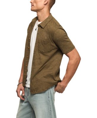 Men's Short-Sleeve Linen Knit Shirt