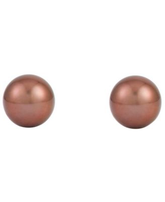 Cultured Freshwater Pearl (9-10 mm) Earrings in Sterling Silver