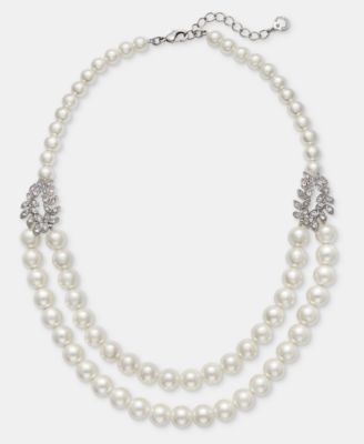 Imitation Pearl Statement Necklace