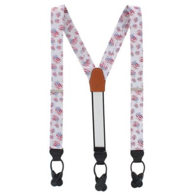 Men's Stars & Stripes Secret Silk Novelty Button End Brace