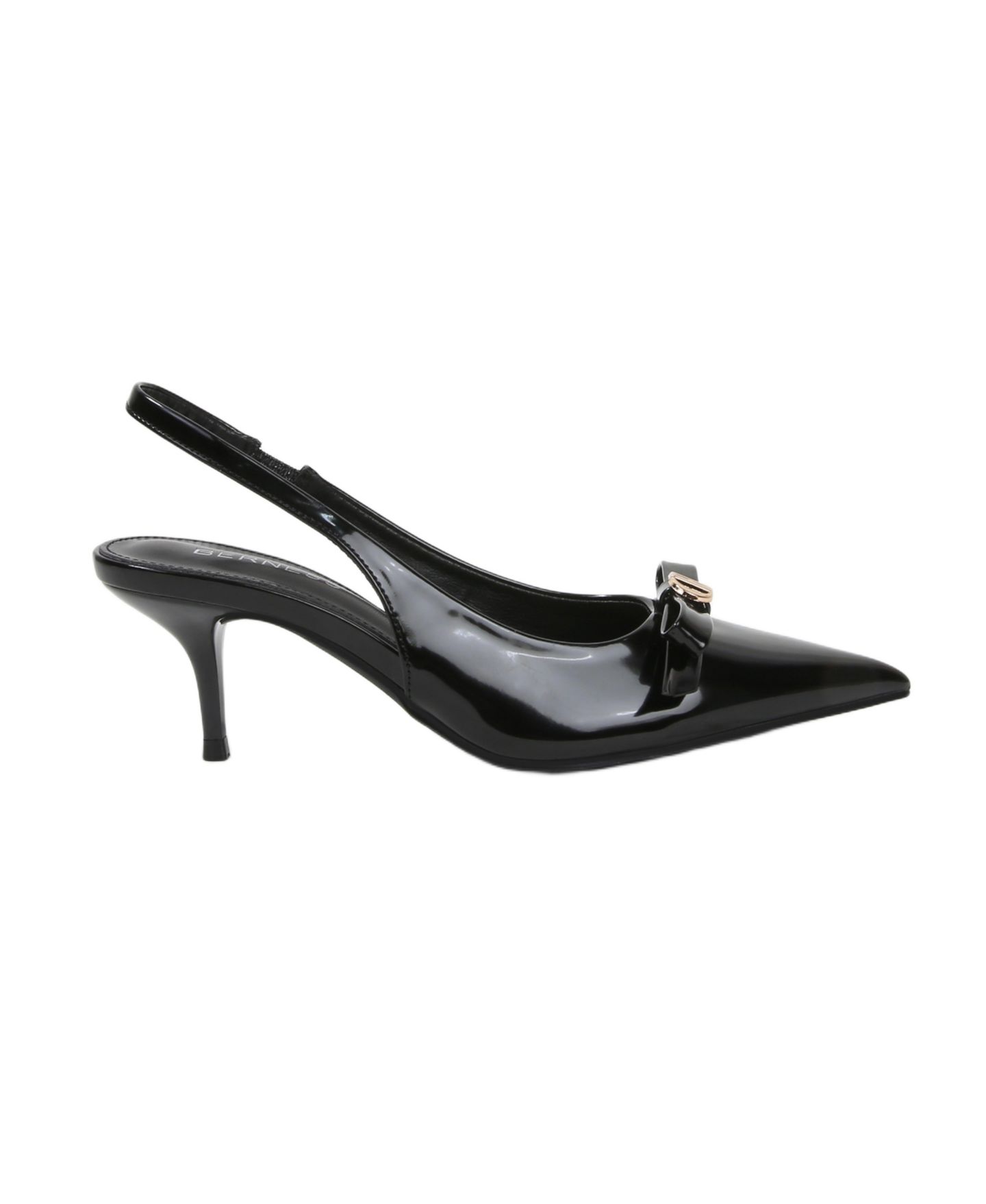 Женские туфли BERNESS Charleigh Slingback Kitten Heels with Bow Detail, цвет: Чёрный — фото 2