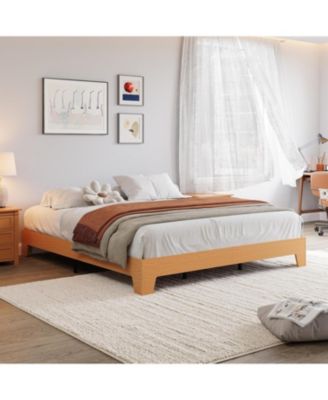 Platform Bed Frame Underbed Storage Clearance Wood Metal Slat No Headboard No Box Spring Easy Assembly