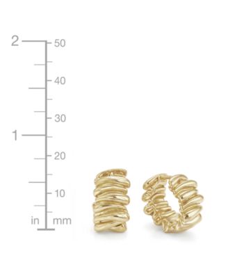 Rippled Hinged Hoop Earrings