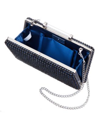 Mini Crystal Encrusted Minaudiere Lift Lock Clutch