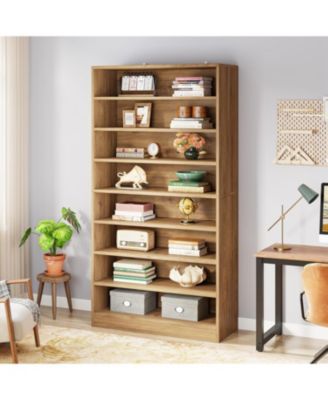 71 Inch Tall Bookcase, Modern Freestanding Bookshelf 9 Tier Bookcases