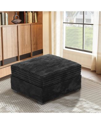Modular Sectional Sofa Ottoman Seat Module, 32.7" Ottoman Seat for DIY Combination L U V Shaped,Plush Corduroy Loveseat Chair for Living Room