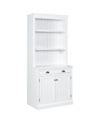 Tall Bookshelf With LED Lighting, Modern Bookcase