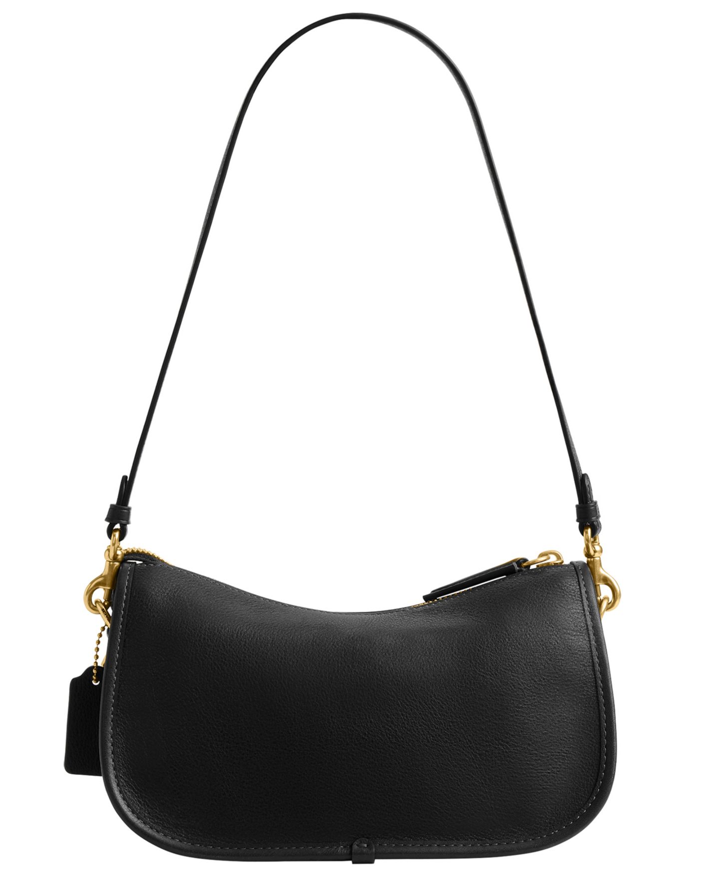 Женская сумка COACH Waverly Small Leather Twin Turnlock Shoulder, цвет: Латунный / Чёрный — фото 4