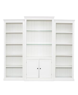 78.75" Tall 3-Piece Bookcase with 5 Color LED Light, Retro Style