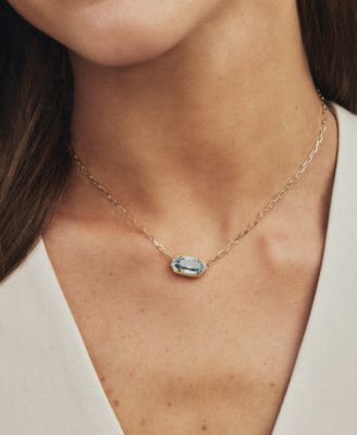 Cubic Zirconia Oval Elisa Luxe Pendant Necklace