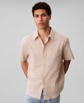 Men's Short-Sleeve Crinkle Poplin Shirt