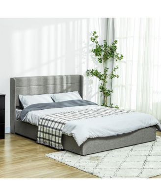 HOMCOM Full Size Bed Frame with Headboard 4 Drawers Noise-Free, Light