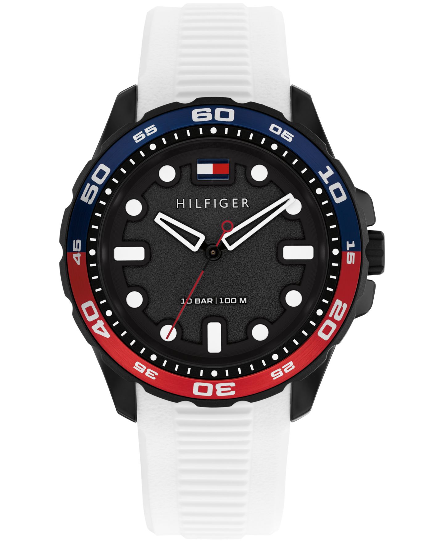 Мужские часы Tommy Hilfiger Quartz White Silicone Strap Watch, 40mm — фото 1