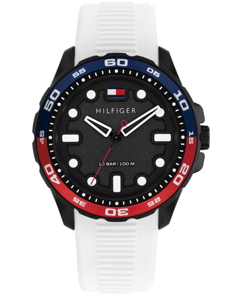 Мужские часы Tommy Hilfiger Quartz White Silicone Strap Watch, 40mm
