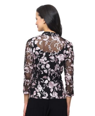 Petite Scoop Neck Top And Zipper Jacket, 2-Piece Set