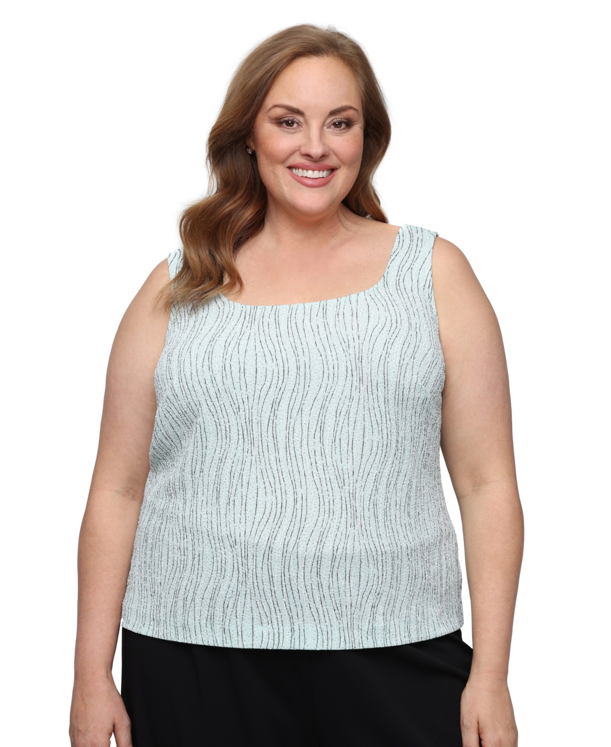 Alex Evenings Plus Scoop Neck Top And Jacket, 2-Piece Set