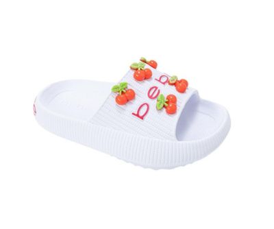 Little Girls Girls  EVA Slide - Lightweight Comfy Slide Sandals with Cherry Charms