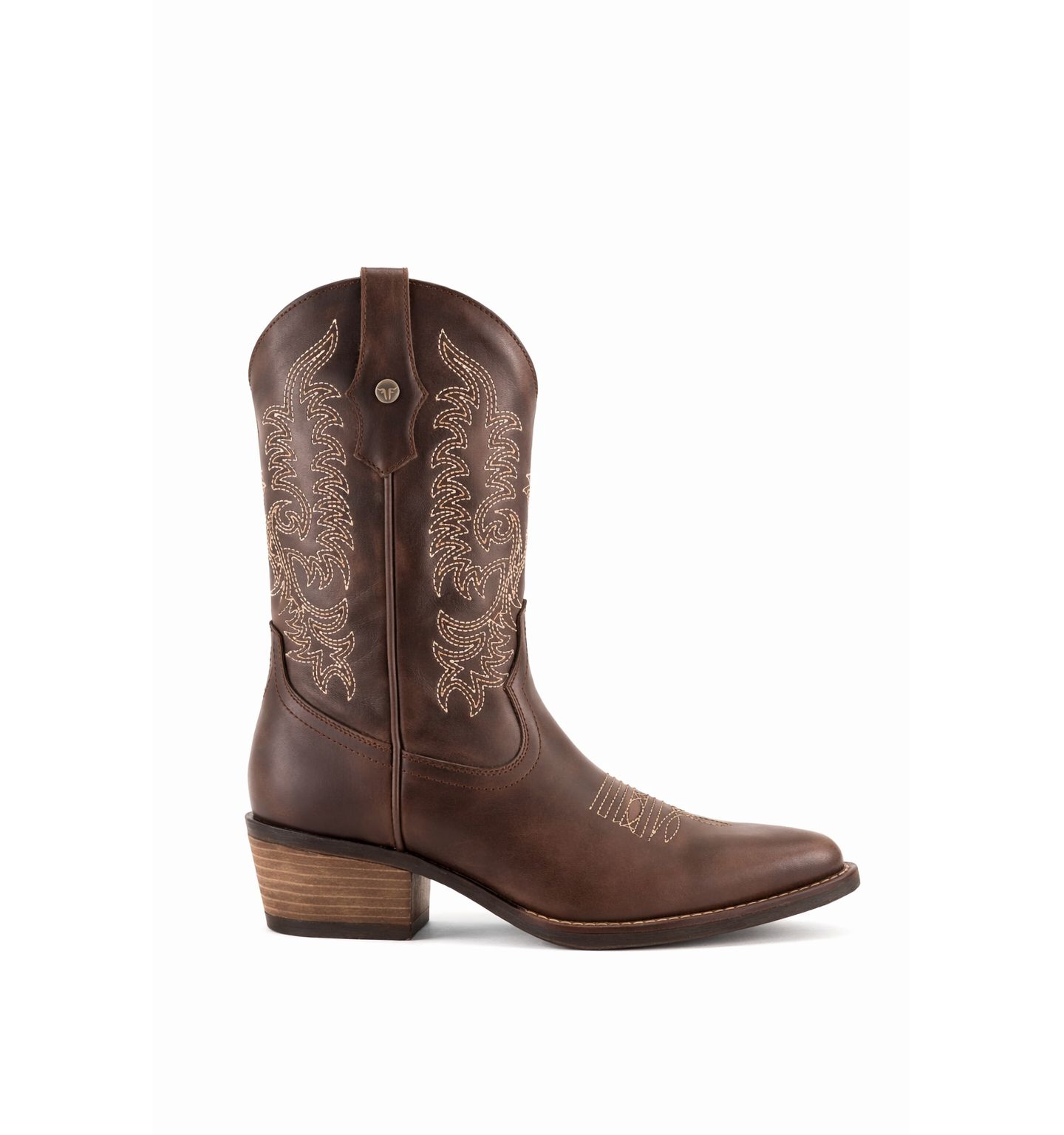 Женские ботинки Forastero Leather Boots Western Style, цвет: Тёмный коричневый — фото 5