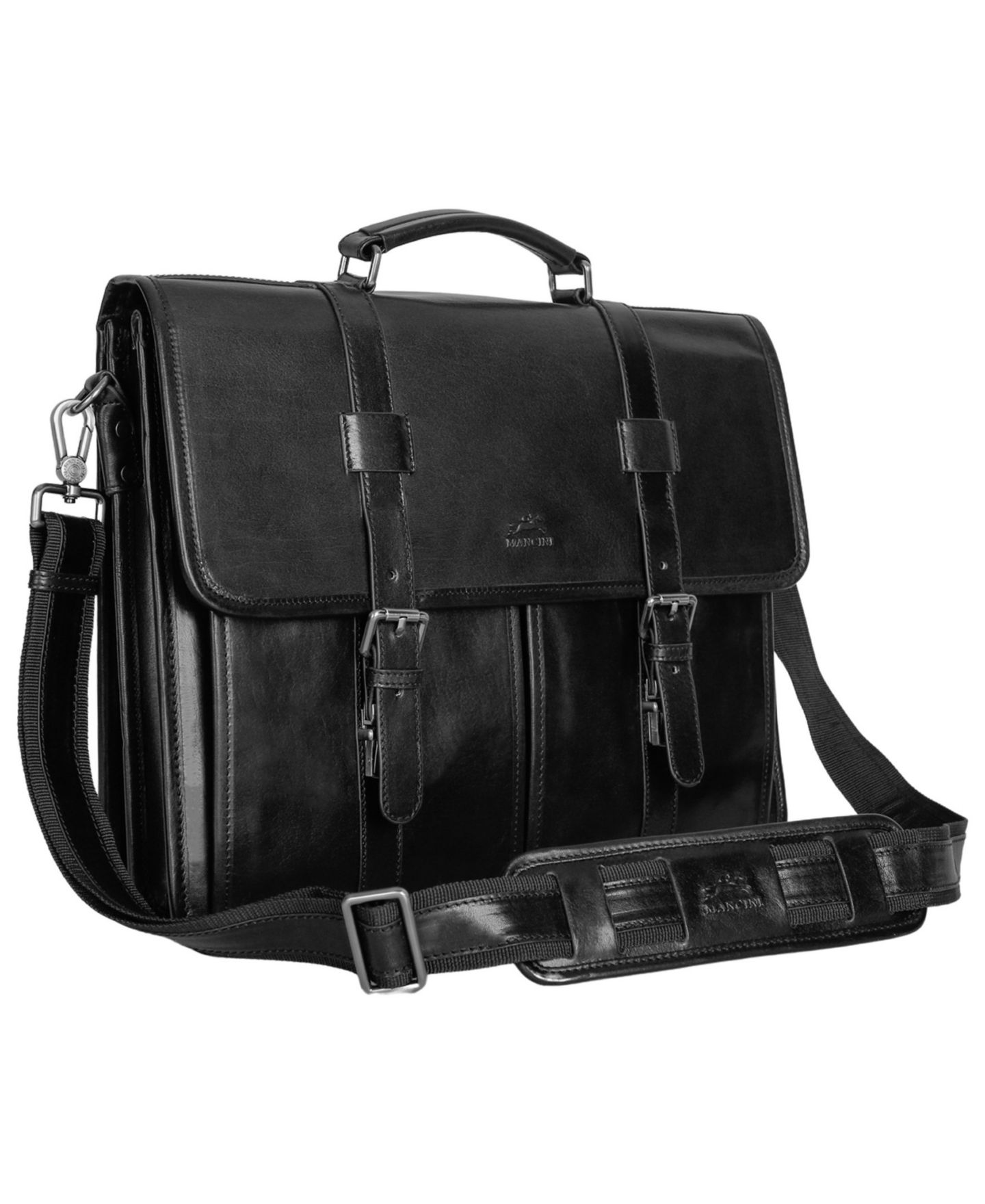 Мужская сумка Mancini Laptop Briefcase, цвет: Чёрный — фото 3