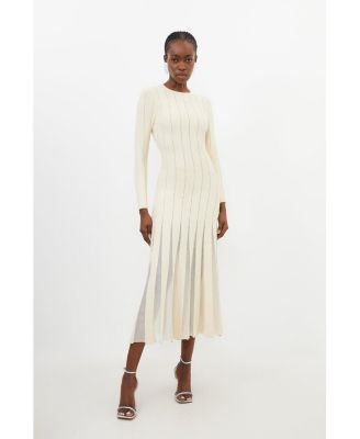 Women's Filament Full Skirt Knit Midi Dress