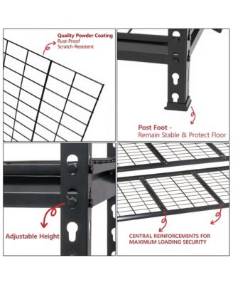 5-Tier Heavy Duty Metal Shelving Unit - Adjustable Storage Rack for Garage Basement Warehouse, 4000 lbs Total Load Capacity