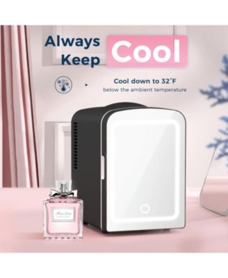 4L Skincare Fridge with Dimmable LED Mirror & AC/DC Power