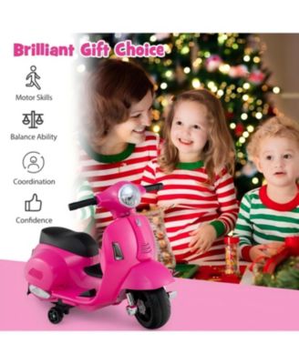 Kids Ride on Motorcycle Licensed Vespa with LED Headlight and Horn Sound