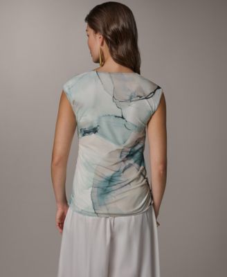 Women's Printed V-Neck Top