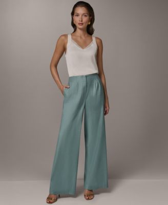 Women's Pleated Wide-Leg Pants