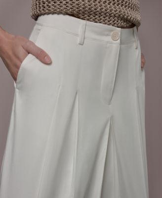 Women's Pleated Wide-Leg Pants