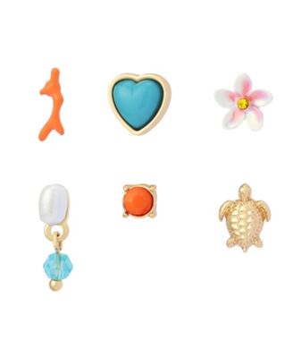 Faux Stone Beachy Stud Earring Set