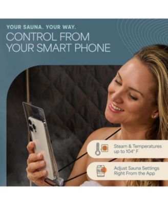 Revivify Portable Sauna Box – Personal Steam Sauna Tent for Home with 2.6L Steamer, Adjustable Heat, Timer, App Control & Essential Oils