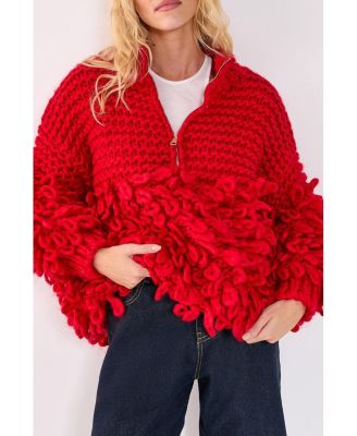 Women's Loopy Quarter Zip Sweater