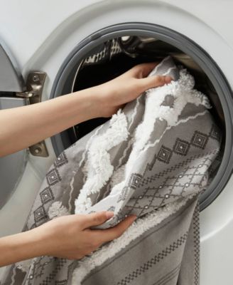 Imani Stripe Cotton Chenille Shower Curtain, 72" x 72"