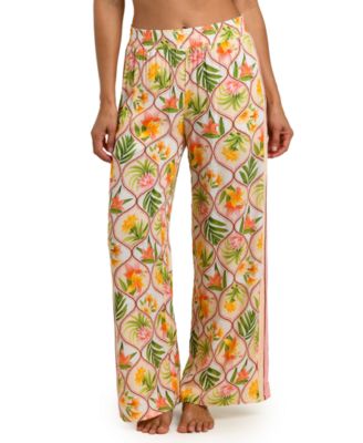 Women's Palm Nouveau Wide-Leg Cover-Up Pants