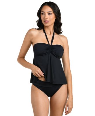 Women's Island Goddess Bandeau Neck Tankini Top