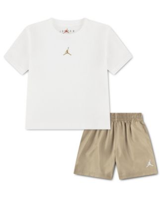 Jordan Boys' Toddler 2T-4T Dri-FIT Jumpman Woven Play Jersey T-Shirt & Mesh Shorts, 2 Piece Set	