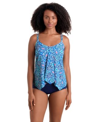 Women's Handkerchief Hem Pull-On Tankini Top