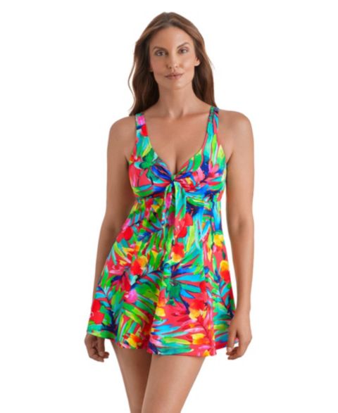 Женские купальники ShapeSolver Women's Bow Front Pull-On Swimdress