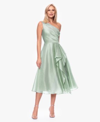 Women's One-Shoulder Sleeveless Metallic Dress