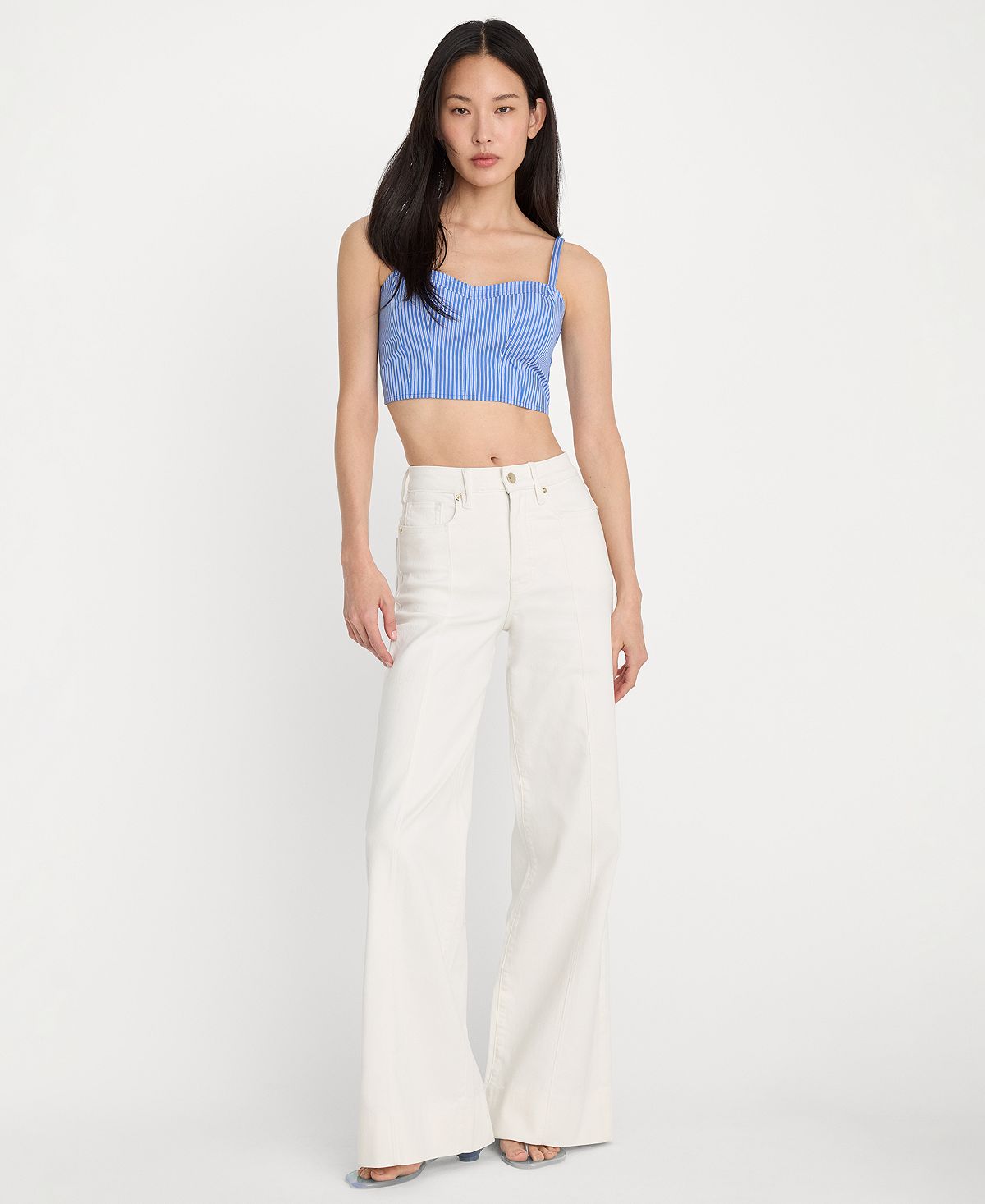 Good American Women's High-Rise Wide-Leg Jeans view 1 — MAYCSS fashion products