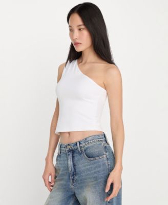 Women's One-Shoulder Top, Regular & Plus Size