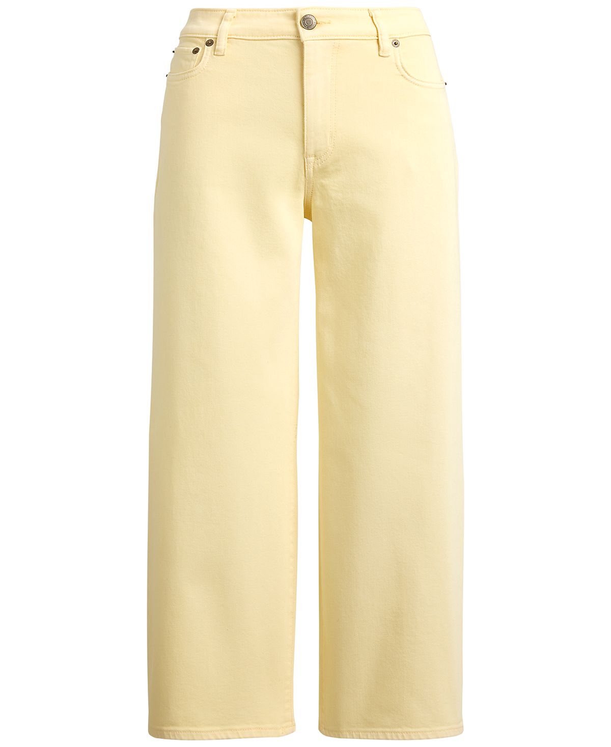 Lauren Ralph Lauren Women's High-Rise Wide-Leg Cropped Jeans view 6 — MAYCSS fashion products