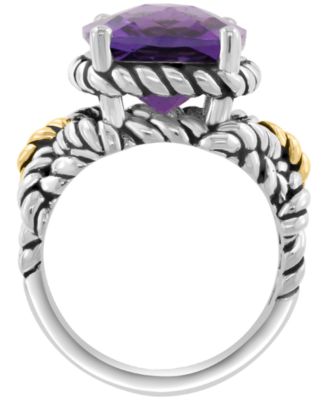 Amethyst Ring (6-5/8 ct. t.w.) in 18k Yellow Gold Plated Sterling Silver