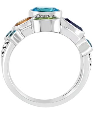 Diamond (1/20 ct. t.w.) and Multi-Gemstone (2-3/8 ct. t.w.) Ring