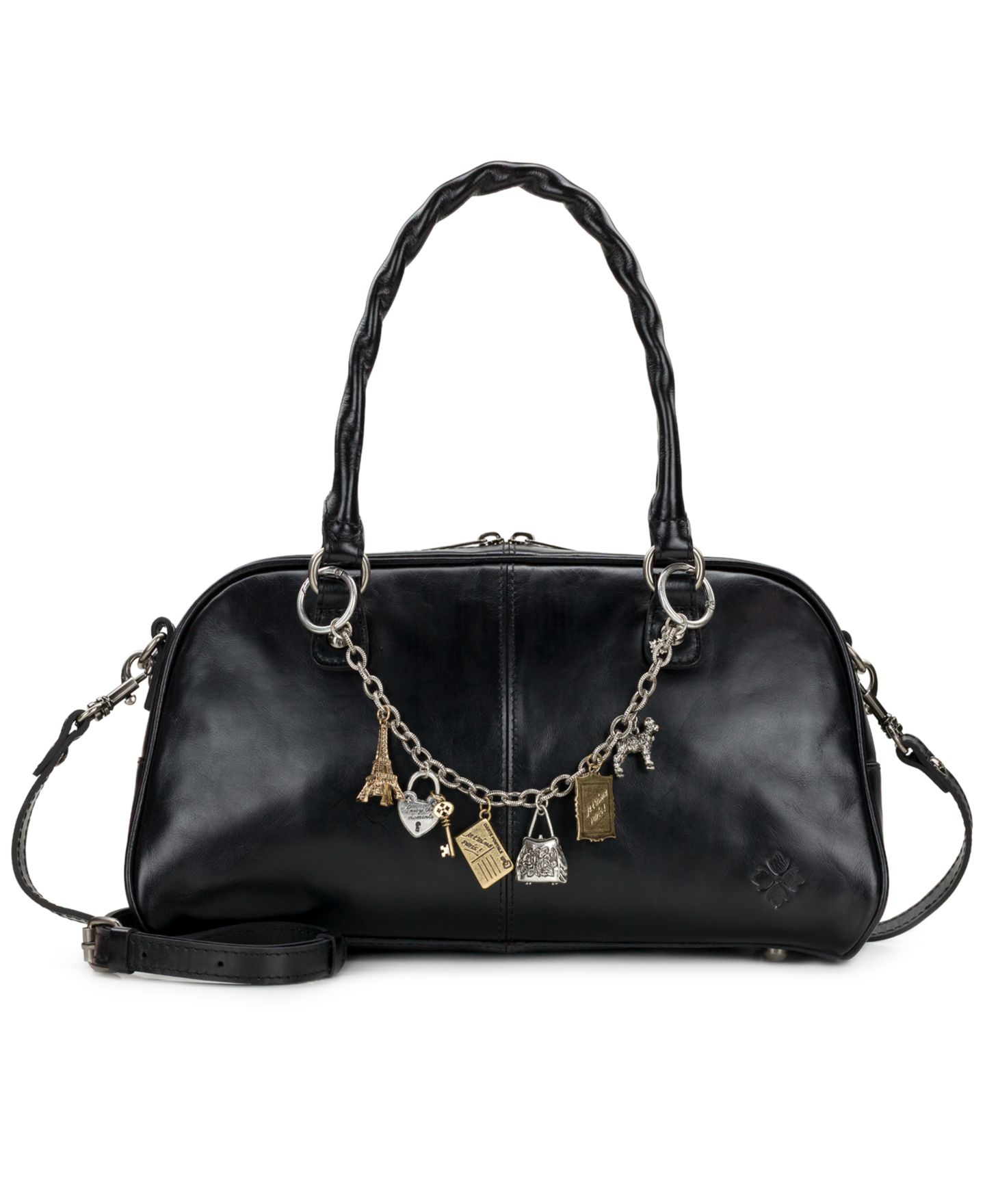 Женская сумка Patricia Nash Pomezia Large Leather Crossbody Satchel, цвет: Чёрный — фото 1