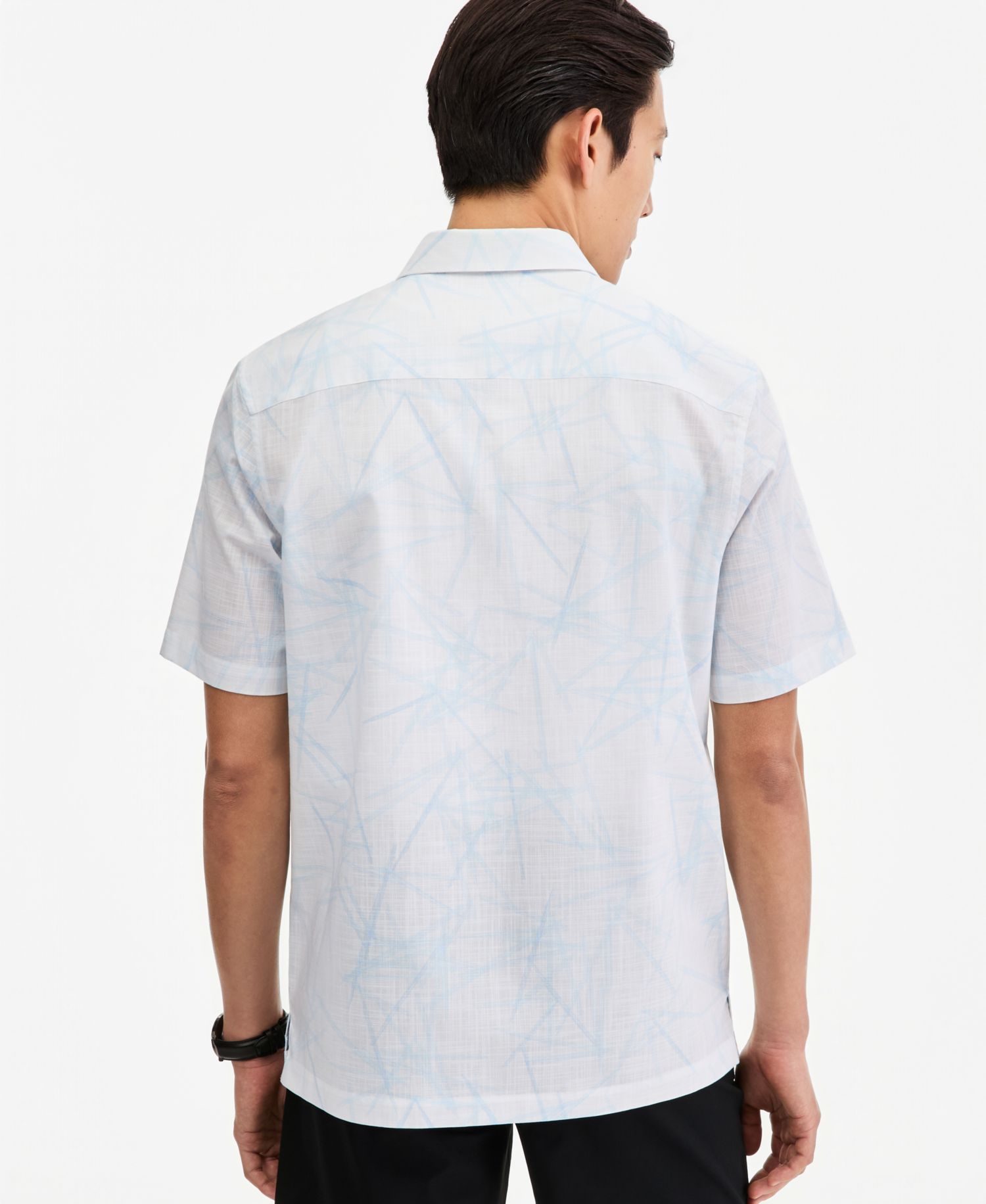 Men's Danny Abstract Print Short-Sleeve Button-Up Shirt