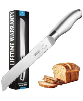 Serrated Bread Knife - Stainless Steel Bread Knife for Homemade Bread, Cake, Bagel