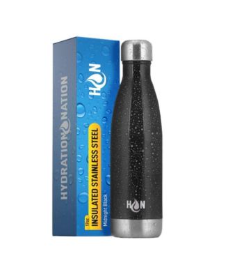 Double Wall Insulated Metal Water Bottle For Hot & Cold Drinks with Leak-proof Lid (17oz)