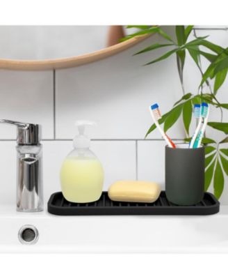 Silicone Sponge Holder for Kitchen Sink - Flexible Multipurpose Soap Tray